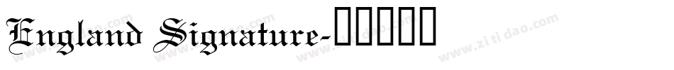 England Signature字体转换